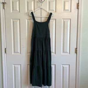 Tiered Green Apron dress